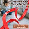 16 Ft Race Track Set with Heavy-Duty Suction Cups | Portable Roll-Up Ramp Design | Compatible with Hot Wheels & 1:64 Diecast Cars | Flexible Car Racetrack Toy view 3