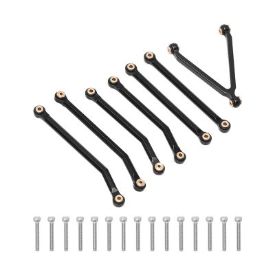 1/24 RC Car Chassis Link Rod Wear Resistant High Accuracy Aluminum Alloy Pull Rods LWB 133.7mm Axial SCX24 RC Car (Black)