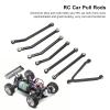 1/24 RC Car Chassis Link Rod Wear Resistant High Accuracy Aluminum Alloy Pull Rods LWB 133.7mm Axial SCX24 RC Car (Black) view 2