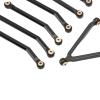 1/24 RC Car Chassis Link Rod Wear Resistant High Accuracy Aluminum Alloy Pull Rods LWB 133.7mm Axial SCX24 RC Car (Black) view 3