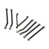 1/24 RC Car Chassis Link Rod Wear Resistant High Accuracy Aluminum Alloy Pull Rods LWB 133.7mm Axial SCX24 RC Car (Black) view 4
