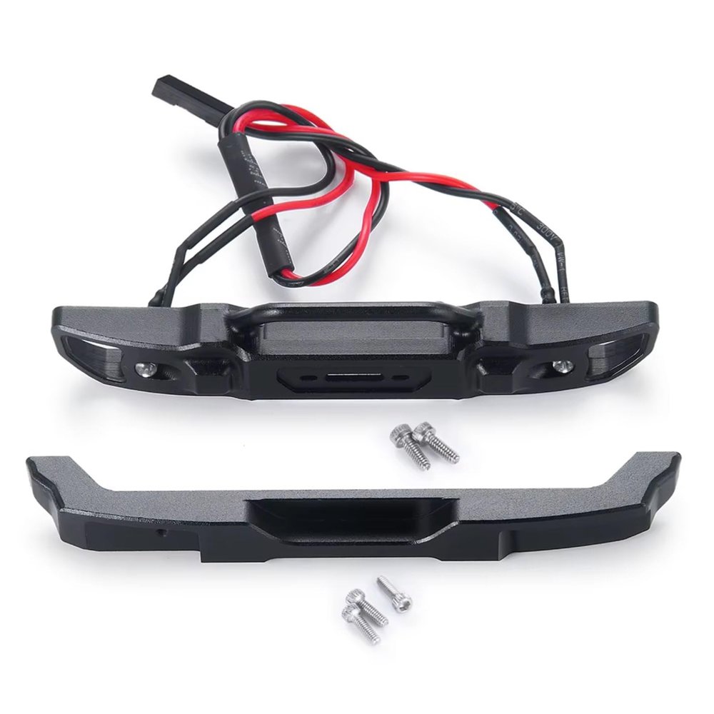 For Axial For Bronco For SCX24 AXI00006 1/24 Metal Front/Rear Bumper Mount With Light RC Crawler Car Model Upgrade Parts Bumper Parts