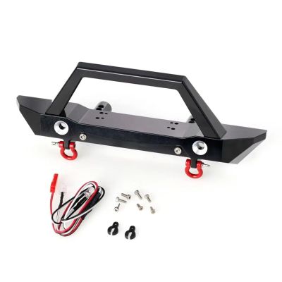 For Axial SCX6 1/6 Aluminum Front Bumper Set With Lamp Upgrades Parts Accessories RC For Racing Crawler Car Repair Replacement Bumper Parts
