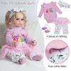 12 Pieces Reborn Baby Doll Clothes with Heart Bassinet & Diapers Accessories Set fit 17-24 Inch Girl Dolls Outdoor Dressing Outfit view 3