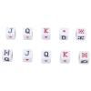 10PCS Dice Set 16MM Plastic 6 Sided JQK Number Dice Cubes for Table Games Board Games White view 1