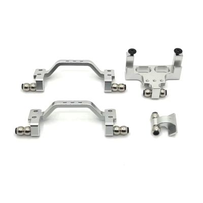 RC Parts For WPL C64-1 1/16 Metal Link Pull Rod Bracket Servo Mount Base RC Car Upgrade Repairs Replacements Modifications Accessories(Silver)