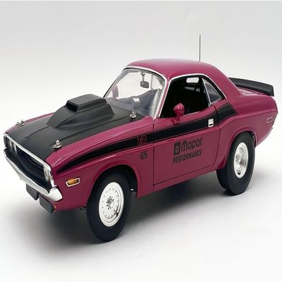 1970 T/A Pro Stock Performance Pink with Black Stripes and Black Hood Limited Edition to 350 Pieces Worldwide 1/18 Diecast Model Car by Acme A1806029