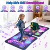Dance Mat Toys for 3-12 Year Old Kids,Kids Dance Mat with Light Up 12-Buttons & 5 Game Modes,Double Player Dance Pad for Girls Boys, Birthday Xmas Gifts for 3 4 5 6 7 8 9 10+ Year Old Girls Boys view 4