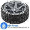 1/10 RC On Road Tires OD 2.55'' and Aluminium Street Wheels 4PCS 12mm Hex Touring Tyres for 1:10 Rally Racing Drift Car Tamiya TT01 TT02 XV01 HPI KYOSHO HSP PTG2 Traxxas TA06 A959 (Titanium) view 4