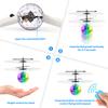 2 Pcs Flying Toy Ball Infrared Induction RC Flying Toy Built-in LED Light Disco Helicopter Shining Colorful Flying Drone Indoor and Outdoor Games Toys for 6 7 8 9 10 Year Old Boys and Girls view 2