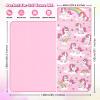 Toddler Nap Mat Kids Sleeping Bag 59"24", Soft Slumber Bag with Removable Pillow and Blanket for Kids Girls Boys,Roll Up Sleeping Mat Thick for Camping,Daycare, Kindergarden,Pink Unicorn view 2