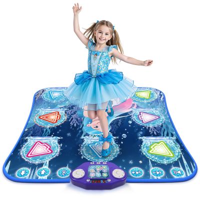 ANNKIE Dance Mat Toys for 3-12 Year Old Girls, Kids Dance Mat with Light Up 8-Buttons & Wireless Bluetooth, Dance Toy with 5 Modes Game, Birthday Xmas Gifts for 3 4 5 6 7 8 9 10+ Year Old Girls Boys