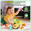 FREYBLI 2-in-1 Baby Sensory Toys Set - Ocean Whale with 6 Animals & Dinosaur Egg with 6 Dinosaurs - Rattle Crinkle Squeaker Mirror - Montessori Developmental Gifts for 6-9-12 Month Developmental, Mont view 3