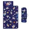 Toddler Nap Mat Kids Sleeping Bag 59"24", Soft Slumber Bag with Removable Pillow and Blanket for Kids Girls Boys,Roll Up Sleeping Mat Thick for Camping,Daycare, Kindergarden,Astronaut view 1