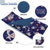 Toddler Nap Mat Kids Sleeping Bag 59"24", Soft Slumber Bag with Removable Pillow and Blanket for Kids Girls Boys,Roll Up Sleeping Mat Thick for Camping,Daycare, Kindergarden,Astronaut view 3