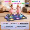 Dance Mat Toys for 3-12 Year Old Girls & Boys, Dance Mats with Light Up 8-Buttons & Wireless Bluetooth, Music Dance Toy with 5 Modes Game, Birthday Xmas Gifts for 3 4 5 6 7 8 9 10+ Year Old Girls Boys view 3