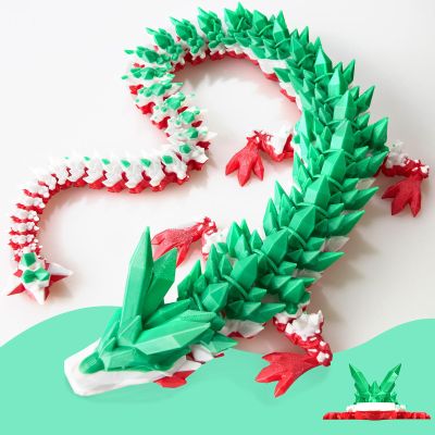 Dak Haan 30" Large 3D Printed Dragon, Big 3D Dragon,Giant 3-d Printed Dragons Toy, Huge 3D Dragons for Home Office Executive Desk Decor,Surprised Gift for Girls Boys Kids Age 3-5 4-7 8-12