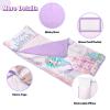 Toddler Nap Mat Kids Sleeping Bag 59"24", Soft Slumber Bag with Removable Pillow and Blanket for Kids Girls Boys,Roll Up Sleeping Mat Thick for Camping,Daycare, Kindergarden,Mermaid view 3