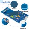 Toddler Nap Mat Kids Sleeping Bag 59"24", Soft Slumber Bag with Removable Pillow and Blanket for Kids Girls Boys,Roll Up Sleeping Mat Thick for Camping,Daycare, Kindergarden,Animal Map view 3