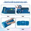 Toddler Nap Mat Kids Sleeping Bag 59"24", Soft Slumber Bag with Removable Pillow and Blanket for Kids Girls Boys,Roll Up Sleeping Mat Thick for Camping,Daycare, Kindergarden,Animal Map view 4
