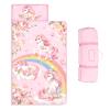 Toddler Nap Mat Kids Sleeping Bag 59"24", Soft Slumber Bag with Removable Pillow and Blanket for Kids Girls Boys,Roll Up Sleeping Mat Thick for Camping,Daycare, Kindergarden,Unicorn view 1