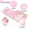 Toddler Nap Mat Kids Sleeping Bag 59"24", Soft Slumber Bag with Removable Pillow and Blanket for Kids Girls Boys,Roll Up Sleeping Mat Thick for Camping,Daycare, Kindergarden,Unicorn view 3