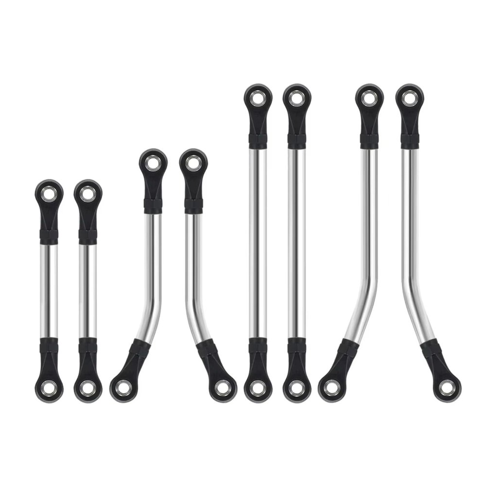 Compatible with TRX4M for Chassis Suspension Upgrade Parts 8PCS Steel High Clearance Links Set 1/18 RC Crawler RC Accessories