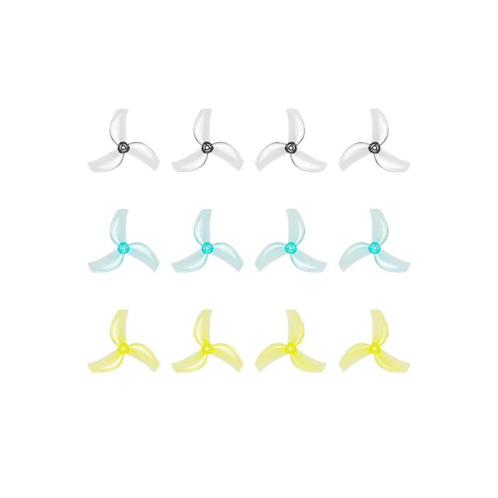 12Pairs(12PCS CW+12PCS CCW) 1611 3-Blades CW CCW PC Propeller Fit for RC Pavo Femto Brushless BWhoop FPV Racing Quadcopter(12Pairs Mix Color)