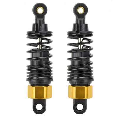 2PCS High Performance Shock Absorber Spring Suspension Tool Durable Metal Shock Absorbers for JLB HSP EM DHK HPI 1/10 RC Car Accessories Black Red Golden Blue Sliver Purple (Golden)