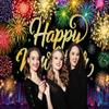 2026 New Year Backdrop Happy New Year Fireworks Photography Background City Night Scene Family New Year's Eve Party Decoration Banner Studio Props (82x59 inch (7x5FT)) view 2