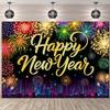 2026 New Year Backdrop Happy New Year Fireworks Photography Background City Night Scene Family New Year's Eve Party Decoration Banner Studio Props (82x59 inch (7x5FT)) view 3