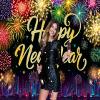 2026 New Year Backdrop Happy New Year Fireworks Photography Background City Night Scene Family New Year's Eve Party Decoration Banner Studio Props (94X70 inch (8x6FT)) view 2