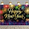 2026 New Year Backdrop Happy New Year Fireworks Photography Background City Night Scene Family New Year's Eve Party Decoration Banner Studio Props (94X70 inch (8x6FT)) view 3