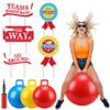 JolliLudo 14 Pcs Outdoor Carnival Games 3 Hopper Bouncing Balls with Handle 5 Carnival Yard Sign with Stake 4 Hook-and-Loop 2 Arrow Hopper Relay Game for Field Day Backyard Lawn Birthday Family Party view 1
