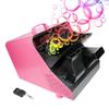 Upgraded Bubble Machine for Weddings & Events | 300W Dual Wheel Blower with Remote Control | Adjustable Speed (800-20K BPM) | 2.5L Tank, 30-90 Angle, Black view 1