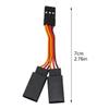 BLLNDX 5PCS Multi Function Servo Y Splitter Cable 1 Male Connector to 2 Female Connectors 7cm Extension Cable for Remote Controlled Model Aircraft Cars Drones and Boats view 2