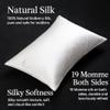 100% Mulberry Silk Toddler Pillowcase 13x18, Both Sides 19 Momme Natural Silk Pillow Cover for Hair and Skin, Soft Smooth Breathable Hypoallergenic Kids Pillow Slip (White) view 3