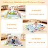 Kizfarm Baby Play Gym Mat, 5 Developmental Zones Wooden Tummy Time Mat, Baby Activity Mat with 5 Detachable Sensory Toys, Stage-Based Development from Newborn Infant, Baby Essentials Shower Gift view 2