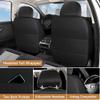 Cresater Car Seat Covers Fit for BMW 540 2026,Front Set Leather Seat Cover,Airbag Compatible Car Seat Cushions,Waterproof Seat Covers for Cars(with Pillows,Grey-Black) view 3