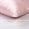100% Mulberry Silk Toddler Pillowcase 13x18, Both Sides 19 Momme Natural Silk Pillow Cover for Hair and Skin, Soft Smooth Breathable Hypoallergenic Kids Pillow Slip (Pink) view 4