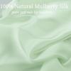 100% Mulberry Silk Toddler Pillowcase 13x18, Both Sides 19 Momme Natural Silk Pillow Cover for Hair and Skin, Soft Smooth Breathable Hypoallergenic Kids Pillow Slip (Light Green) view 2