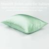 100% Mulberry Silk Toddler Pillowcase 13x18, Both Sides 19 Momme Natural Silk Pillow Cover for Hair and Skin, Soft Smooth Breathable Hypoallergenic Kids Pillow Slip (Light Green) view 4