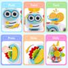Musical Montessori Toys, Cube Sensory Toys for Toddlers 1-3 with Light-up, Baby Busy Educational Learning Activities Robot Toy for for 1 2 3 Year Old - Blue view 3