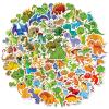 100 PCS Dinosaur Stickers Pack Vinyl Cartoon Dinosaurs Stickers Waterproof Creative Dino Decals Water Bottles Laptop Dino Party Favor Supplies view 1