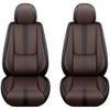 Cresater Car Seat Covers Fit for GMC Sierra EV 2026,Front Set Leather Seat Cover,Airbag Compatible Car Seat Cushions,Waterproof Seat Covers for Cars(Brown-Black) view 1
