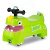 GLACER Ride On Push Car for Toddlers, Ages 18+ Months, Dinosaur Themed Foot to Floor Sliding Car with Music Steering, Horn & Under Seat Storage, Kids Ride On Toys for Boys and Girls (Green) view 1