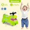 GLACER Ride On Push Car for Toddlers, Ages 18+ Months, Dinosaur Themed Foot to Floor Sliding Car with Music Steering, Horn & Under Seat Storage, Kids Ride On Toys for Boys and Girls (Green) view 2