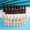 32 Pcs Wooden International Chess Pieces Hand Carved Game Pawns Figurine Pieces Board Accessories International Figures Board Game Beginner view 3
