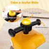 GLACER Ride On Push Car for Toddlers, Ages 18+ Months, Dinosaur Themed Foot to Floor Sliding Car with Music Steering, Horn & Under Seat Storage, Kids Ride On Toys for Boys and Girls (Yellow) view 4