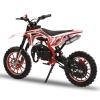 50cc Kids Dirt Bike | 2-Stroke Gas Mini Bike | Off Road Mini Motorcycle for Kids 8-14 | Gas Power Pocket Rocket Bike with Front Rear Disc Brakes | Gas Motorcycle Max Load 330Lbs Red view 1